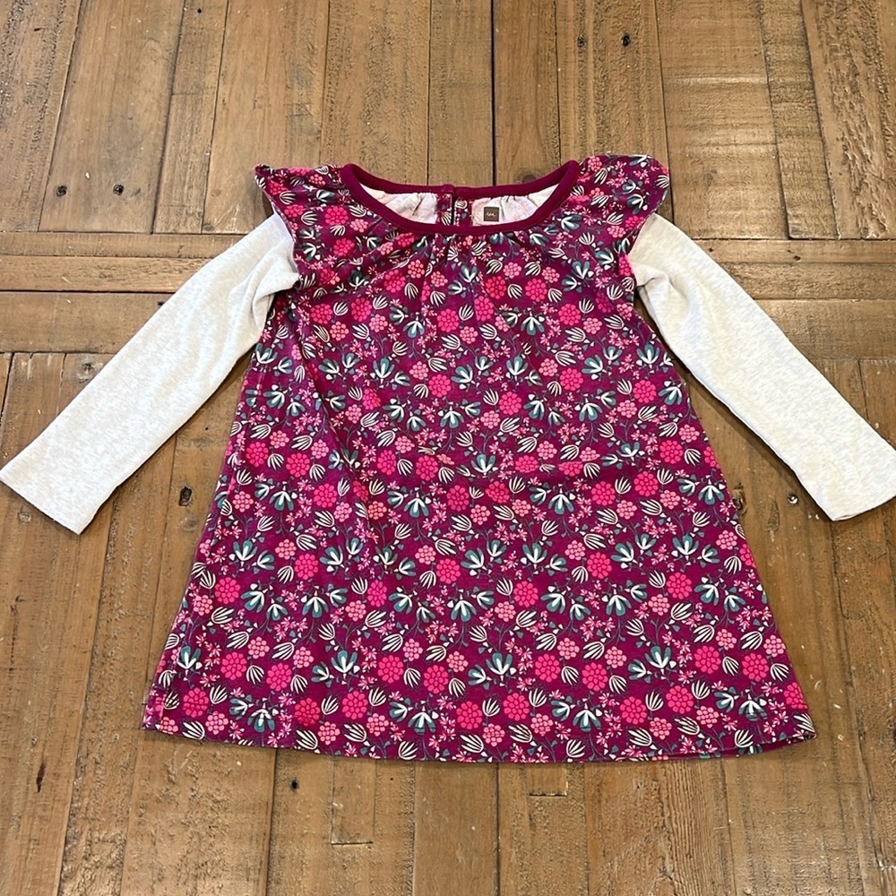 Tea collection long sleeve floral dress